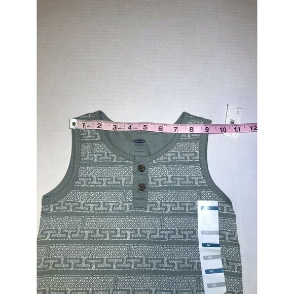 Old Navy Boy's Size 4T Shirt Tank Top Patterned Sleeveless Casual Green New - Picture 7 of 11